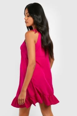 Maternité - Robe De Grossesse Nouée à Volants -BOOHO Kleidung Magasin gzz39993 hot20pink xl 1
