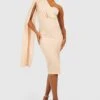 Tall - Robe Mi-longue Capée -BOOHO Kleidung Magasin gzz40009 stone xl