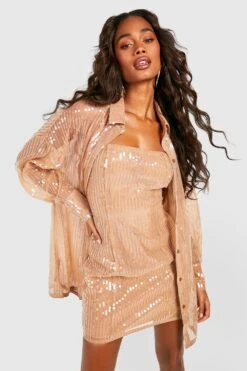 Robe Courte Pailletée -BOOHO Kleidung Magasin gzz40178 nude xl 2