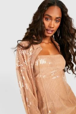 Robe Courte Pailletée -BOOHO Kleidung Magasin gzz40178 nude xl 3