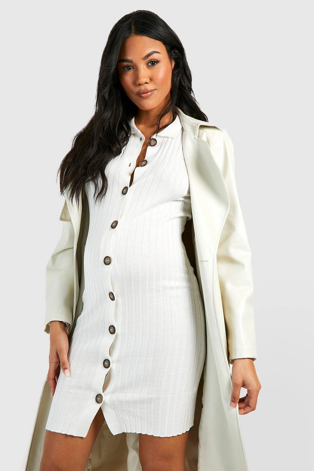 Maternité - Robe De Grossesse Boutonnée 6 Maternité - Robe De Grossesse Boutonnée – Image 4