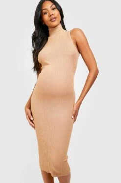 Maternité - Robe De Grossesse à Col Nageur -BOOHO Kleidung Magasin gzz40216 toffee xl 2