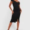 Tall - Robe Mi-longue Fendue -BOOHO Kleidung Magasin gzz40270 black xl