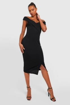 Tall - Robe Mi-longue Fendue -BOOHO Kleidung Magasin gzz40270 black xl 2