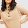Robe Pull à Col Boutonné -BOOHO Kleidung Magasin gzz40315 mushroom xl
