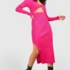 Robe Mi-longue Nouée à Découpes -BOOHO Kleidung Magasin gzz40929 hot20pink xl