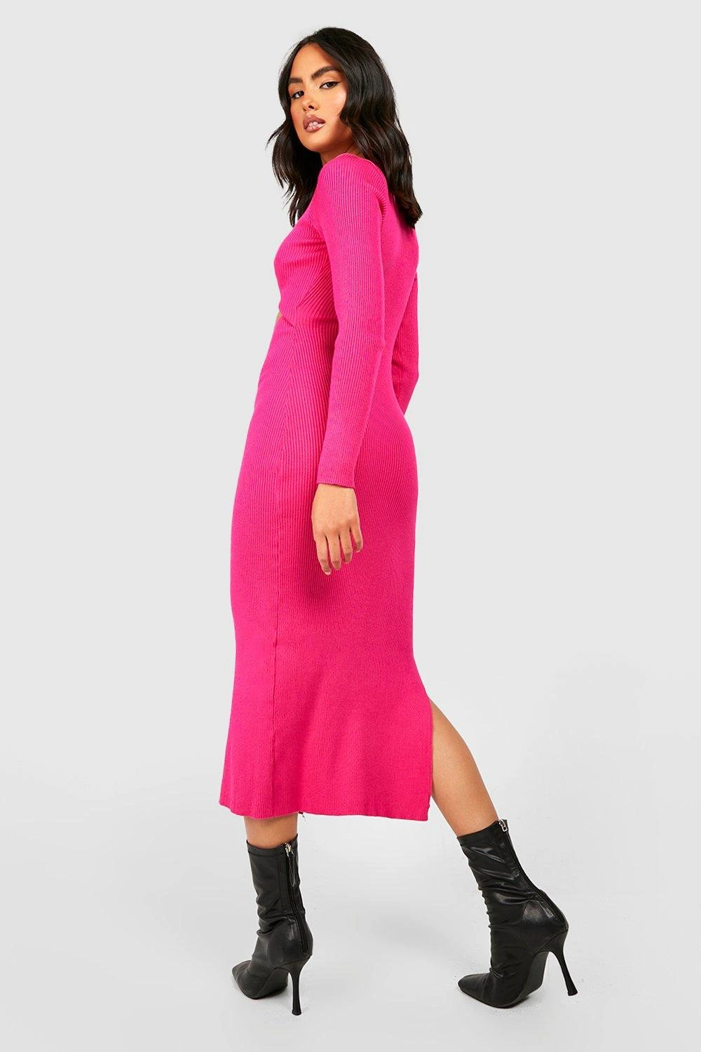 Robe Mi-longue Nouée à Découpes 4 Robe Mi-longue Nouée à Découpes – Image 2