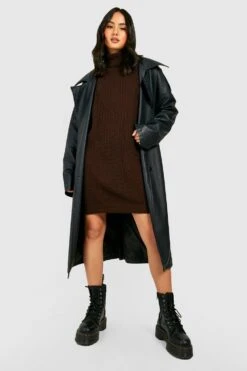 Robe Pull à Col Roulé -BOOHO Kleidung Magasin gzz40959 chocolate xl 2