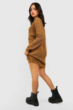 Robe Pull à Col Ras-du-cou -BOOHO Kleidung Magasin gzz40962 camel xl 1