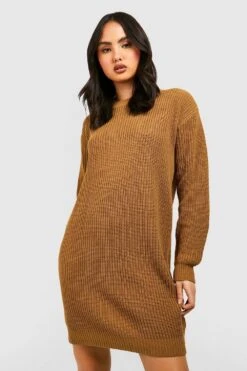 Robe Pull à Col Ras-du-cou -BOOHO Kleidung Magasin gzz40962 camel xl 3