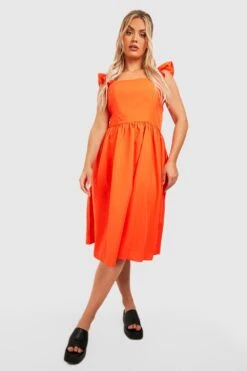 Grande Taille - Robe Mi-longue à Volants