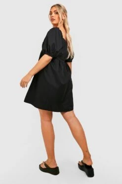Grande Taille - Robe Babydoll à Manches Bouffantes -BOOHO Kleidung Magasin gzz41328 black xl 1