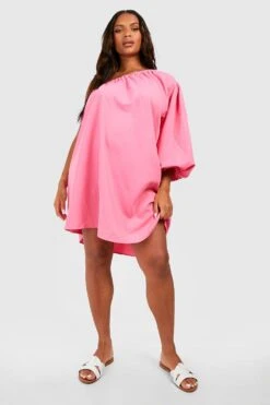 Grande Taille - Robe Asymétrique Patineuse -BOOHO Kleidung Magasin gzz41332 pink xl 2