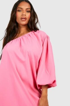 Grande Taille - Robe Asymétrique Patineuse -BOOHO Kleidung Magasin gzz41332 pink xl 3