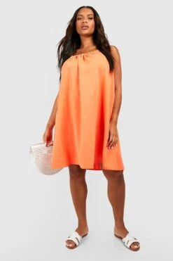 Grande Taille - Robe Patineuse à Bretelles Fines