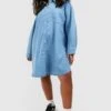Grande Taille - Robe Chemise Oversize En Jean -BOOHO Kleidung Magasin gzz41368 light20wash xl