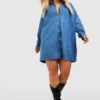 Grande Taille - Robe Chemise En Jean