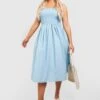 Grande Taille - Robe Babydoll Froncée En Jean -BOOHO Kleidung Magasin gzz41376 light20blue xl