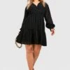 Grande Taille - Robe Patineuse En Plumetis 1 Grande Taille - Robe Patineuse En Plumetis -BOOHO Kleidung Magasin gzz41397 black xl
