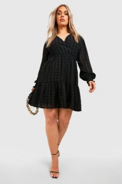 Grande Taille - Robe Patineuse En Plumetis