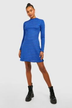 Tall - Robe Pull Rayée à Col Cheminée -BOOHO Kleidung Magasin gzz41452 navy xl 2