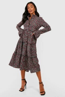 Petite - Robe Babydoll Fleurie à Manches évasées