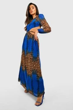 Robe Léopard à Découpes -BOOHO Kleidung Magasin gzz41705 brown xl 2