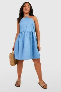 Grande Taille - Robe Patineuse En Jean