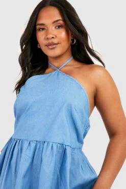 Grande Taille - Robe Patineuse En Jean -BOOHO Kleidung Magasin gzz41707 light20blue xl 3