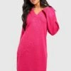 Petite - Robe Pull En Maille 2 Petite - Robe Pull En Maille -BOOHO Kleidung Magasin gzz41748 pink xl