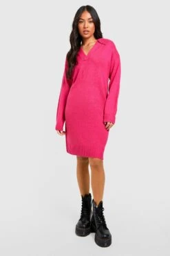 Petite - Robe Pull En Maille -BOOHO Kleidung Magasin gzz41748 pink xl 2