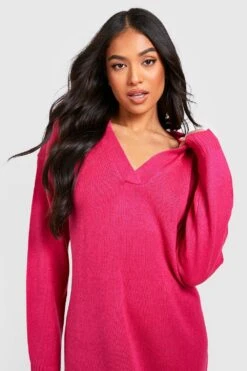 Petite - Robe Pull En Maille -BOOHO Kleidung Magasin gzz41748 pink xl 3