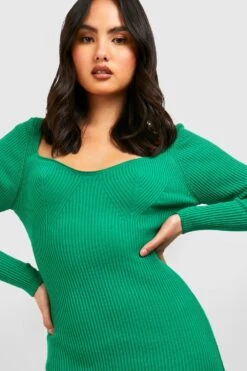 Robe Pull Courte -BOOHO Kleidung Magasin gzz41915 green xl 3