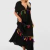 Robe De Plage Longue à Franges -BOOHO Kleidung Magasin gzz42411 black xl