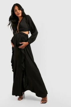 BOOHOO Maternité - Robe De Grossesse Découpée -BOOHO Kleidung Magasin gzz42533 black xl 2