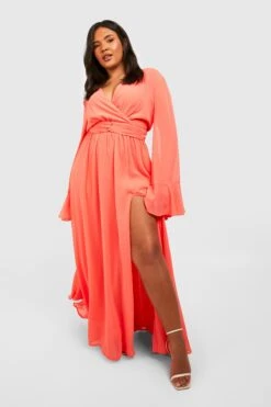 Grande Taille - Robe Longue à Manches évasées