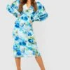 Robe Mi-longue Fleurie à Manches Tombantes -BOOHO Kleidung Magasin gzz42572 blue xl