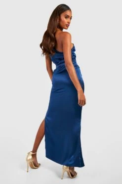 Robe De Demoiselle D’honneur Asymétrique Satinée -BOOHO Kleidung Magasin gzz42583 navy xl 1