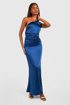 Robe De Demoiselle D’honneur Asymétrique Satinée -BOOHO Kleidung Magasin gzz42583 navy xl 2