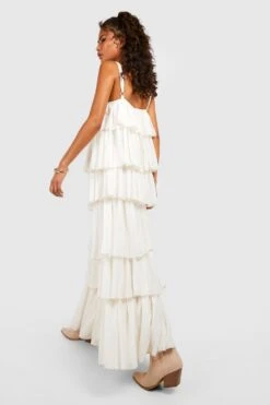 Robe Longue à Volants étagés -BOOHO Kleidung Magasin gzz42615 cream xl 1