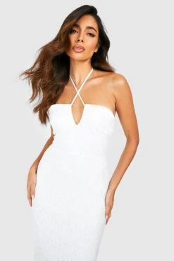 Robe Longue Ornementée -BOOHO Kleidung Magasin gzz42633 white xl 2