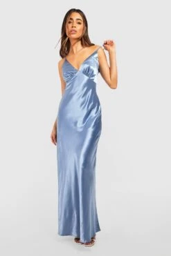 Robe Demoiselle D'honneur Satinée Décolletée 8 Robe Demoiselle D'honneur Satinée Décolletée -BOOHO Kleidung Magasin gzz42640 blue xl 2