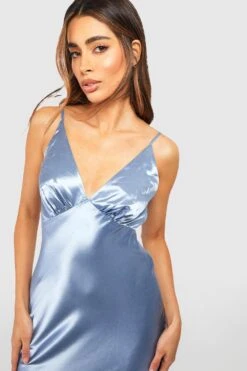 Robe Demoiselle D'honneur Satinée Décolletée 9 Robe Demoiselle D'honneur Satinée Décolletée -BOOHO Kleidung Magasin gzz42640 blue xl 3