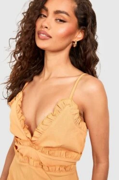 Robe à Bretelles Et Volants -BOOHO Kleidung Magasin gzz42652 orange xl 3