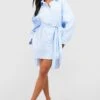 Robe Chemise Rayée En Coton -BOOHO Kleidung Magasin gzz42656 blue xl