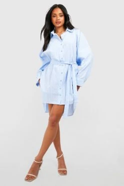 Robe Chemise Rayée En Coton
