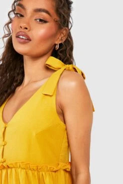 Robe Longue à Volants étagés -BOOHO Kleidung Magasin gzz42661 mustard xl 3