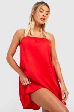 Robe Babydoll à Bretelles Fines -BOOHO Kleidung Magasin gzz42667 red xl 3