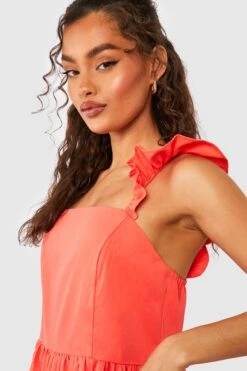 Robe Mi-longue à Volants -BOOHO Kleidung Magasin gzz42673 red xl 3