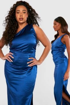 Grande Taille - Robe Asymétrique Satinée